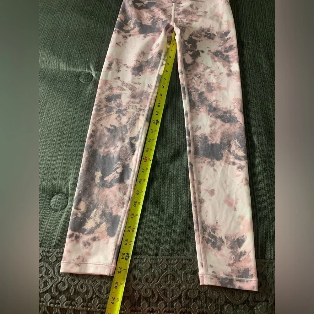 Athleta High Rise Chit Chat Tight Leggings Pink Tie-Dye Size 14 Extra Large